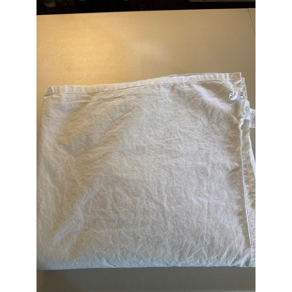 Pottery Barn Everyday Percale Queen Flat Sheet White 100% Cotton 282683